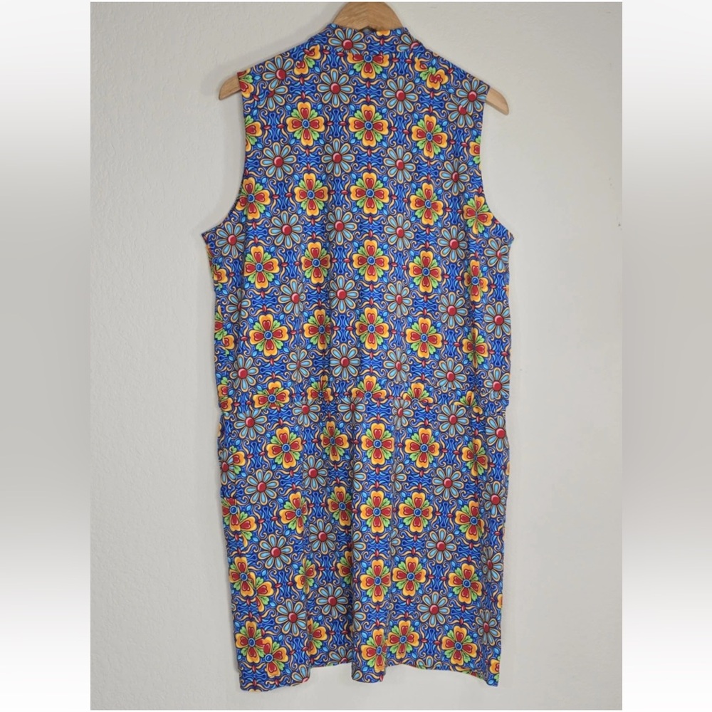 Ibkul Scarlet Blue Mock Neck Sleeveless Dress Golf Size XL Womens - Picture 2 of 9